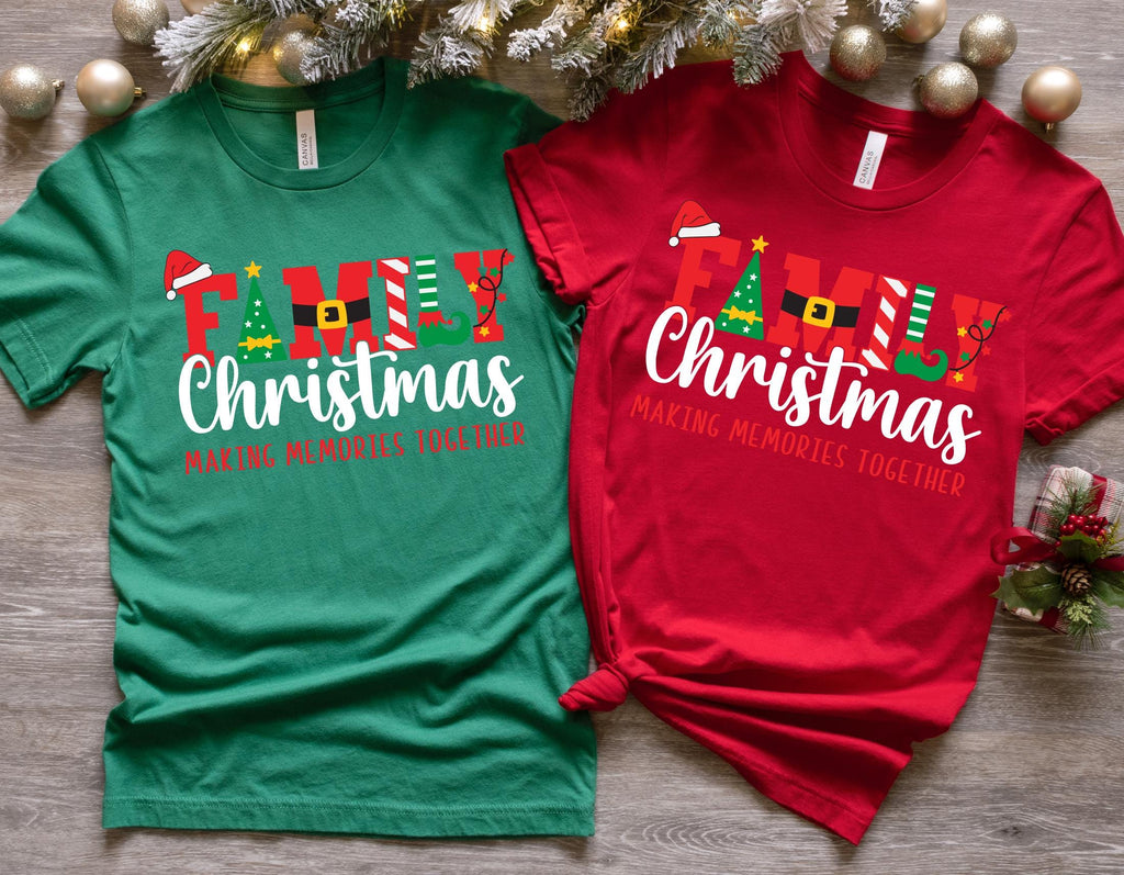 Family Christmas Making Memories Shirt, Custom Christmas Family Shirt, Christmas Group Tee, Xmas Family Sweatshirts ,Family Reunion Tee