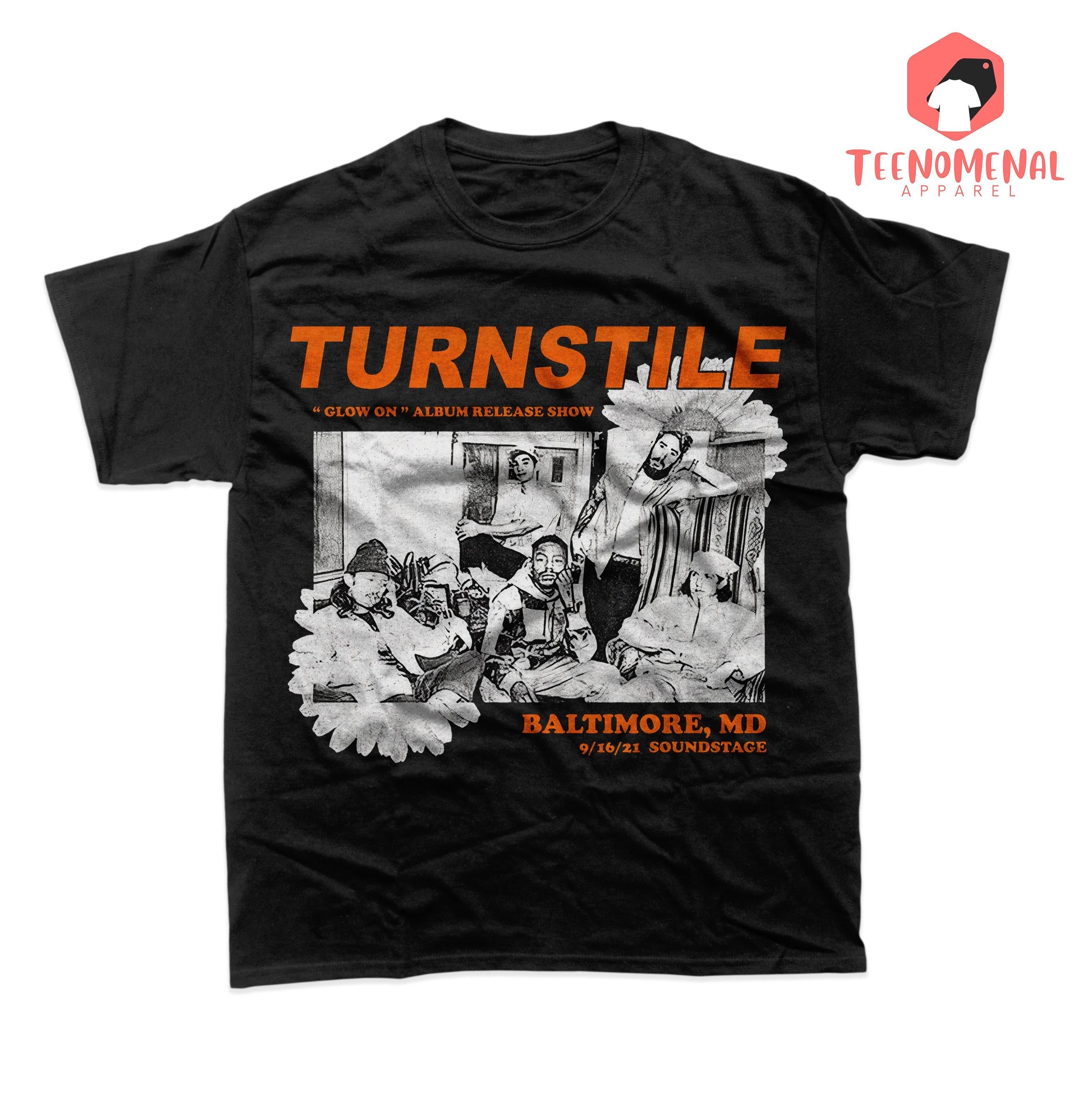 Turnstile Unisex T-Shirt - Rock Music Band Merch - Glow On Album Tee - Gift for Rock Music Fans - Nonstop Feeling