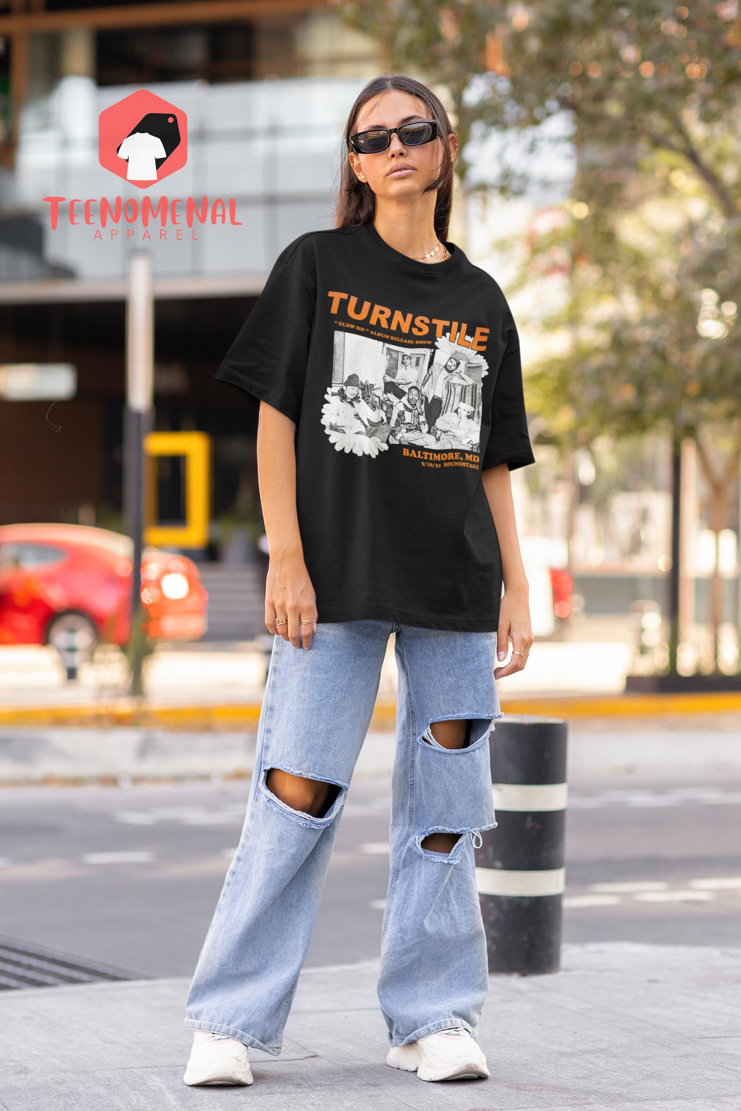 Turnstile Unisex T-Shirt - Rock Music Band Merch - Glow On Album Tee - Gift for Rock Music Fans - Nonstop Feeling