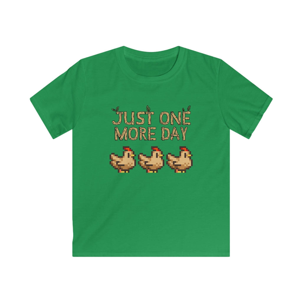 Just one more day - Stardew Valley inspired - Chickens - T-Shirt - Kids Soft Tee