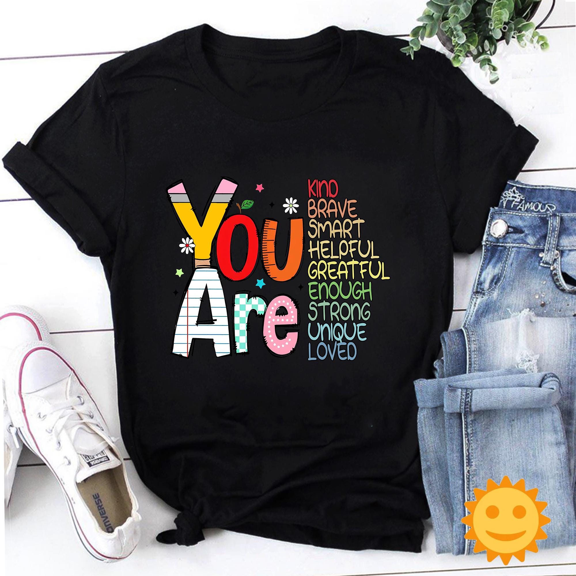 Inspirational Positive Teacher Vintage T-Shirt, Cute Christmas Gift, Inspirational Shirt, Inspirational Positive Tee