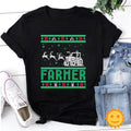 Farmer Ugly Christmas Vintage T-Shirt, Christmas Gift, Reindeer Santa Sleigh Shirt, Ugly Santa Shirt, Farm Life Shirt