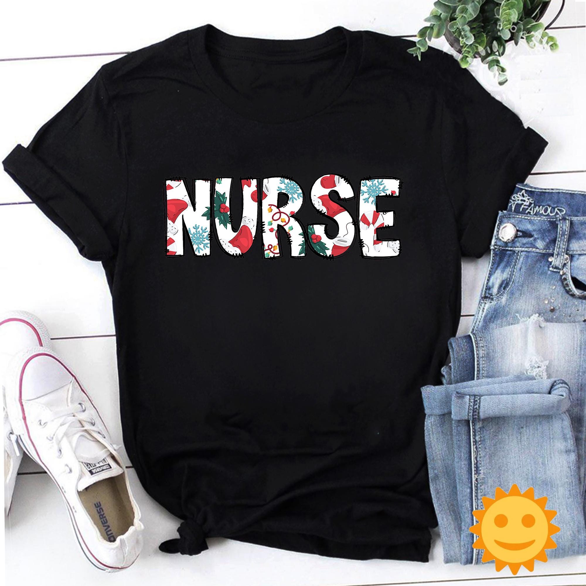 Nurse Christmas Vintage T-Shirt, Christmas Gift, Christmas Nurse Shirt, Nursing Shirt, Nurse Life Shirt