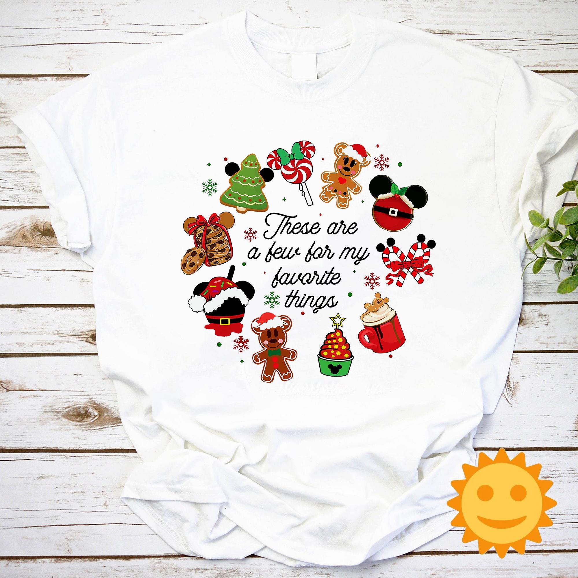 These Are A Few Of My Favorite Things Christmas Vintage T-Shirt, Christmas Shirt, Cute Christmas Gift Tee, Christmas Cake Shirt