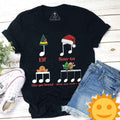 Elf Santa Music Note Teacher Vintage T-Shirt, Christmas Shirt, Cute Christmas Gift, Music Teacher Gift, Music Note Shirt