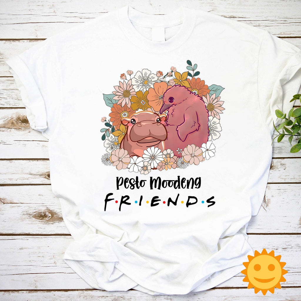 Pesto Vs Moo Deng Vintage T-Shirt, Best Friends Shirt, Moo Deng Shirt, Cute Pesto Shirt