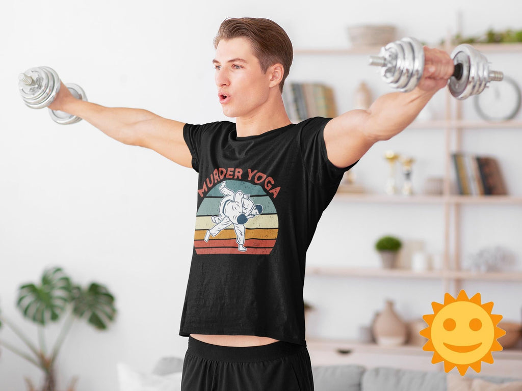 Murder Yoga Vintage T-Shirt, Murder Yoga Shirt, Funny Yoga Gift Tee, Brazilian Jiu Jitsu Shirt