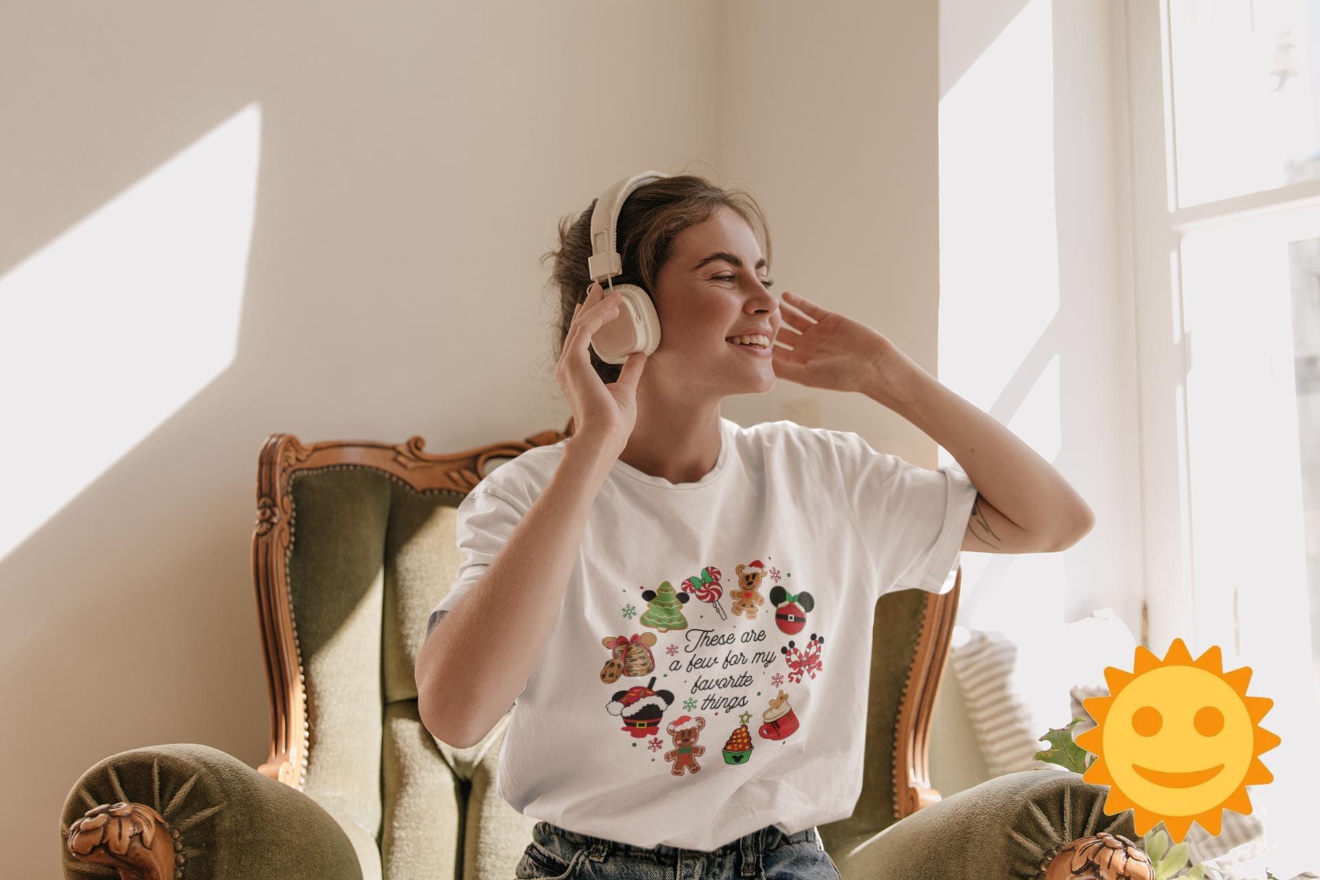 These Are A Few Of My Favorite Things Christmas Vintage T-Shirt, Christmas Shirt, Cute Christmas Gift Tee, Christmas Cake Shirt