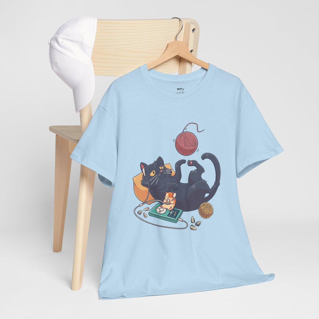 Ralaxing Cat T-Shirt | Cute Cat Shirt, Music Shirt, Cat Shirt, Cool Cat Shirt, Cat Playing Shirt, Funny Cat Shirt, Hamster Shirt, Kitty Tee,