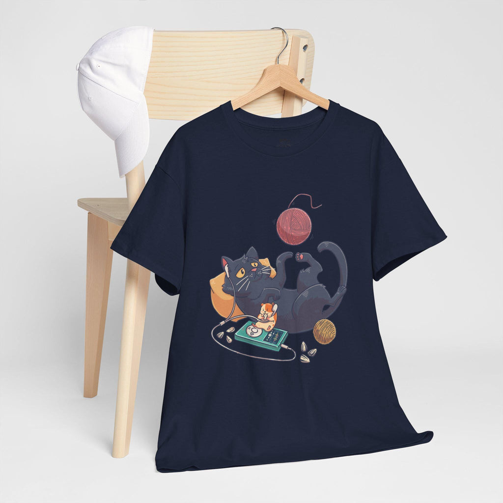 Ralaxing Cat T-Shirt | Cute Cat Shirt, Music Shirt, Cat Shirt, Cool Cat Shirt, Cat Playing Shirt, Funny Cat Shirt, Hamster Shirt, Kitty Tee,