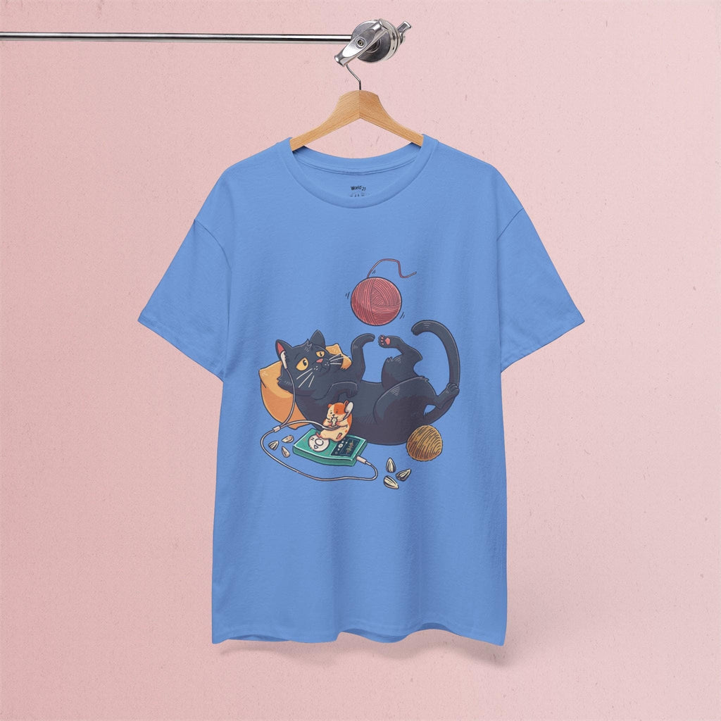 Ralaxing Cat T-Shirt | Cute Cat Shirt, Music Shirt, Cat Shirt, Cool Cat Shirt, Cat Playing Shirt, Funny Cat Shirt, Hamster Shirt, Kitty Tee,