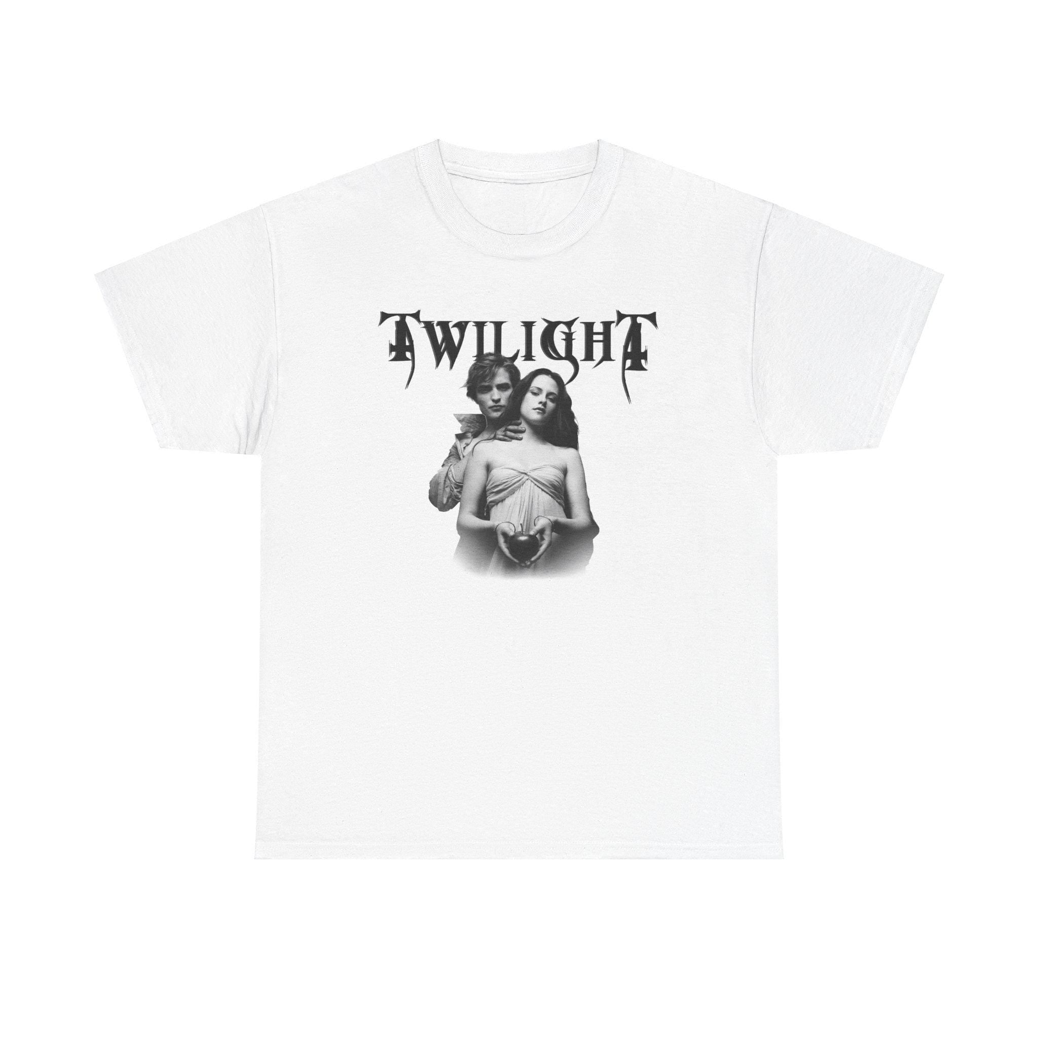 Twilight Metal Style Unisex Tee, Bella and Edward Graphic Shirt, Goth Tee, Vampire Couple Shirt, Alternative Rock Band Tee, Pop Culture Tee