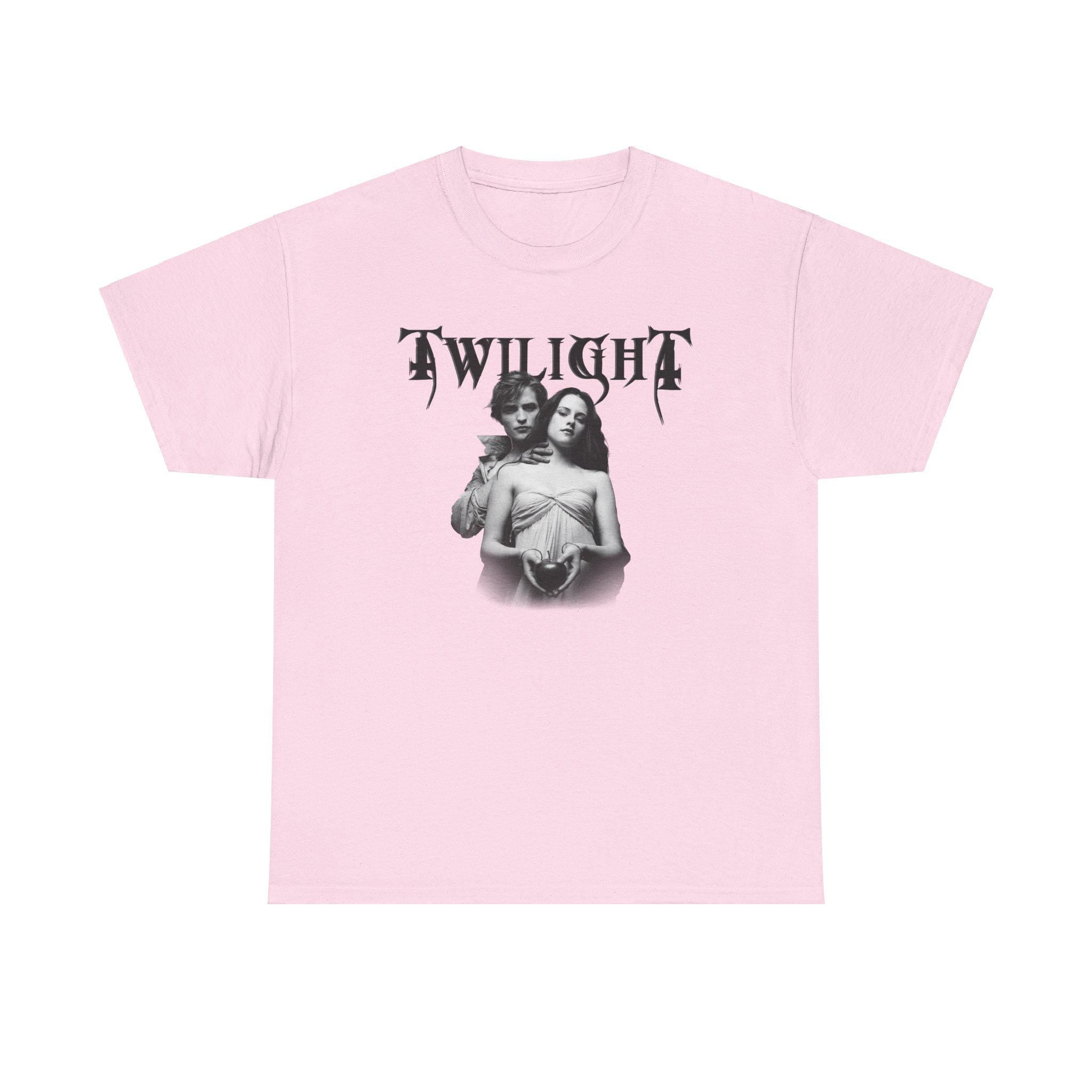 Twilight Metal Style Unisex Tee, Bella and Edward Graphic Shirt, Goth Tee, Vampire Couple Shirt, Alternative Rock Band Tee, Pop Culture Tee