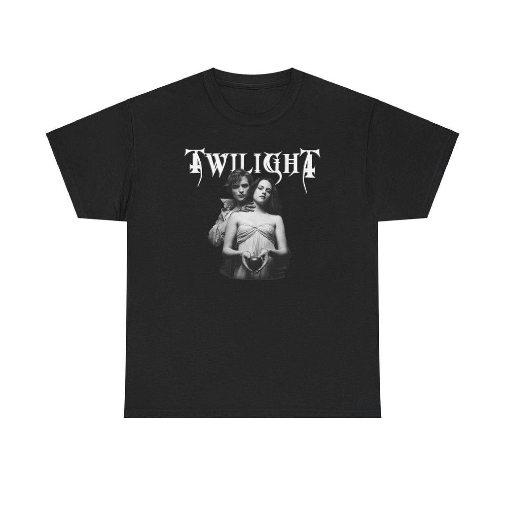 Twilight Metal Style Unisex Tee, Bella and Edward Graphic Shirt, Goth Tee, Vampire Couple Shirt, Alternative Rock Band Tee, Pop Culture Tee
