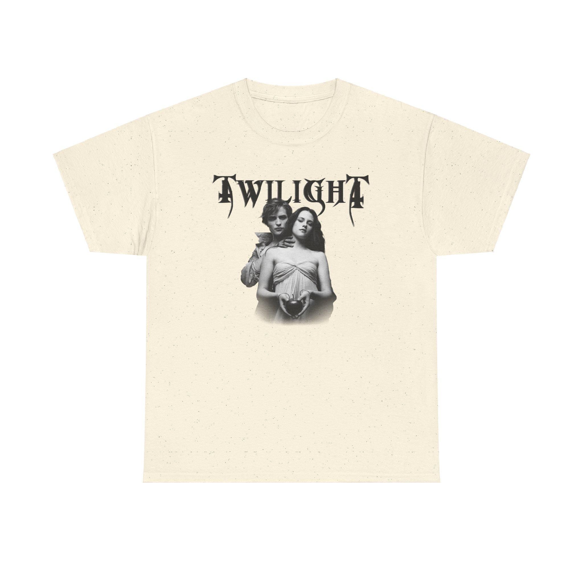 Twilight Metal Style Unisex Tee, Bella and Edward Graphic Shirt, Goth Tee, Vampire Couple Shirt, Alternative Rock Band Tee, Pop Culture Tee