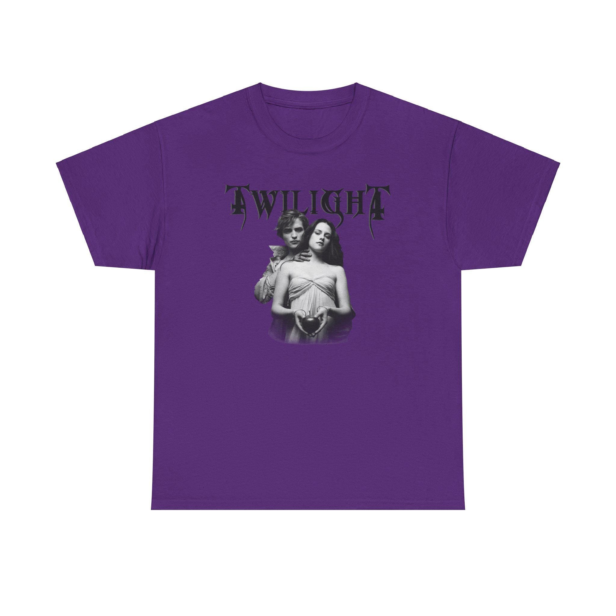Twilight Metal Style Unisex Tee, Bella and Edward Graphic Shirt, Goth Tee, Vampire Couple Shirt, Alternative Rock Band Tee, Pop Culture Tee