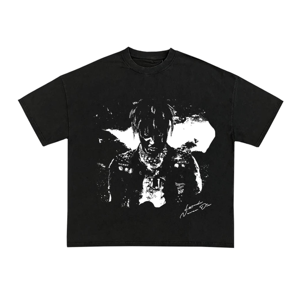 Juice Wrld "Legends Never Die" Garment Dyed T Shirt | Juice Wrld Shirt | Juice Wrld | Rap Shirt