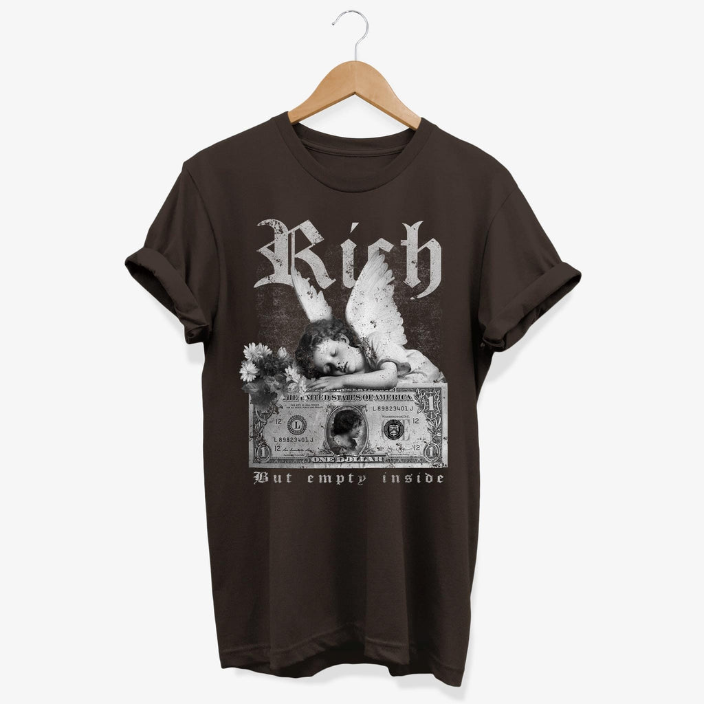 Grunge Aesthetic Emotional Angel T-shirt | Angelcore Melancholy Graphic Tee | Urban Streetwear Renaissance Gifts