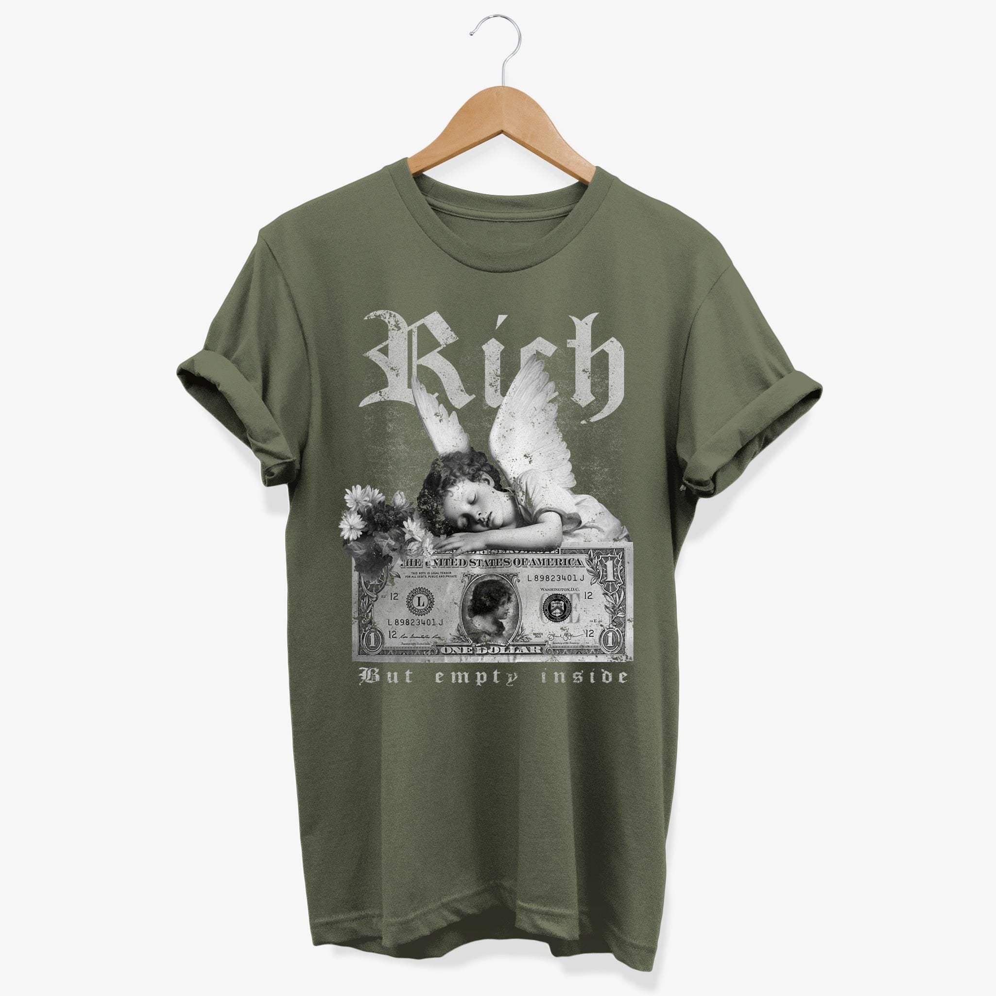 Grunge Aesthetic Emotional Angel T-shirt | Angelcore Melancholy Graphic Tee | Urban Streetwear Renaissance Gifts