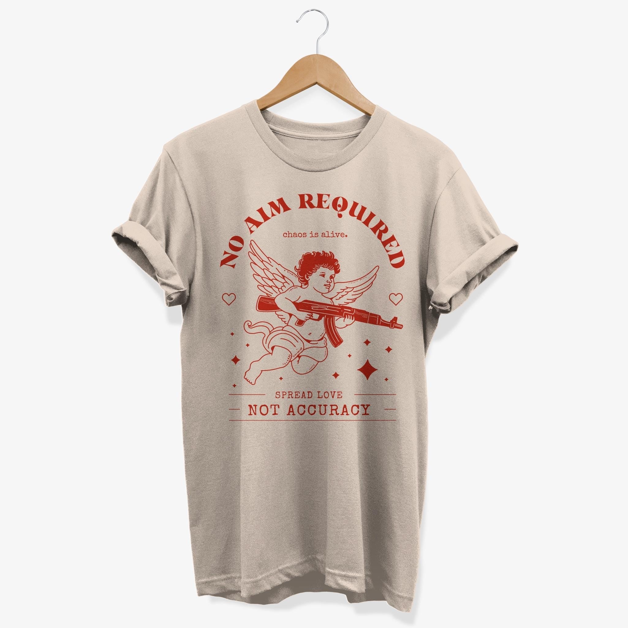 Spread Love Cupid Angel T-shirt | Quirky Valentine Angel Graphic Tee | St Valentine Day Inspirational Gift