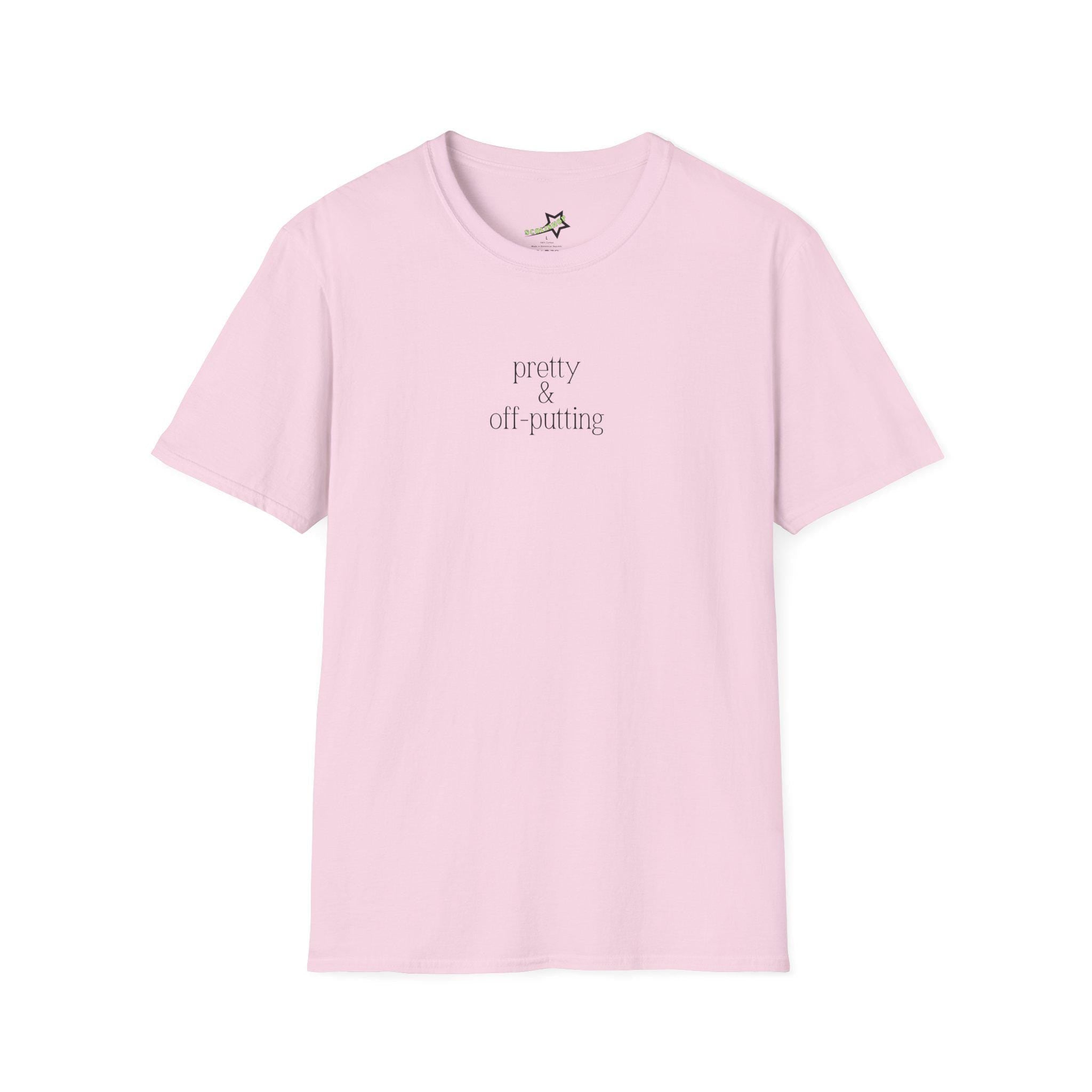 Pretty & Off-Putting C*nty Softstyle T-Shirt, Casual Wear, Gift for Friends, Funny Statement Tee, Everyday Humor Apparel, Quirky Style
