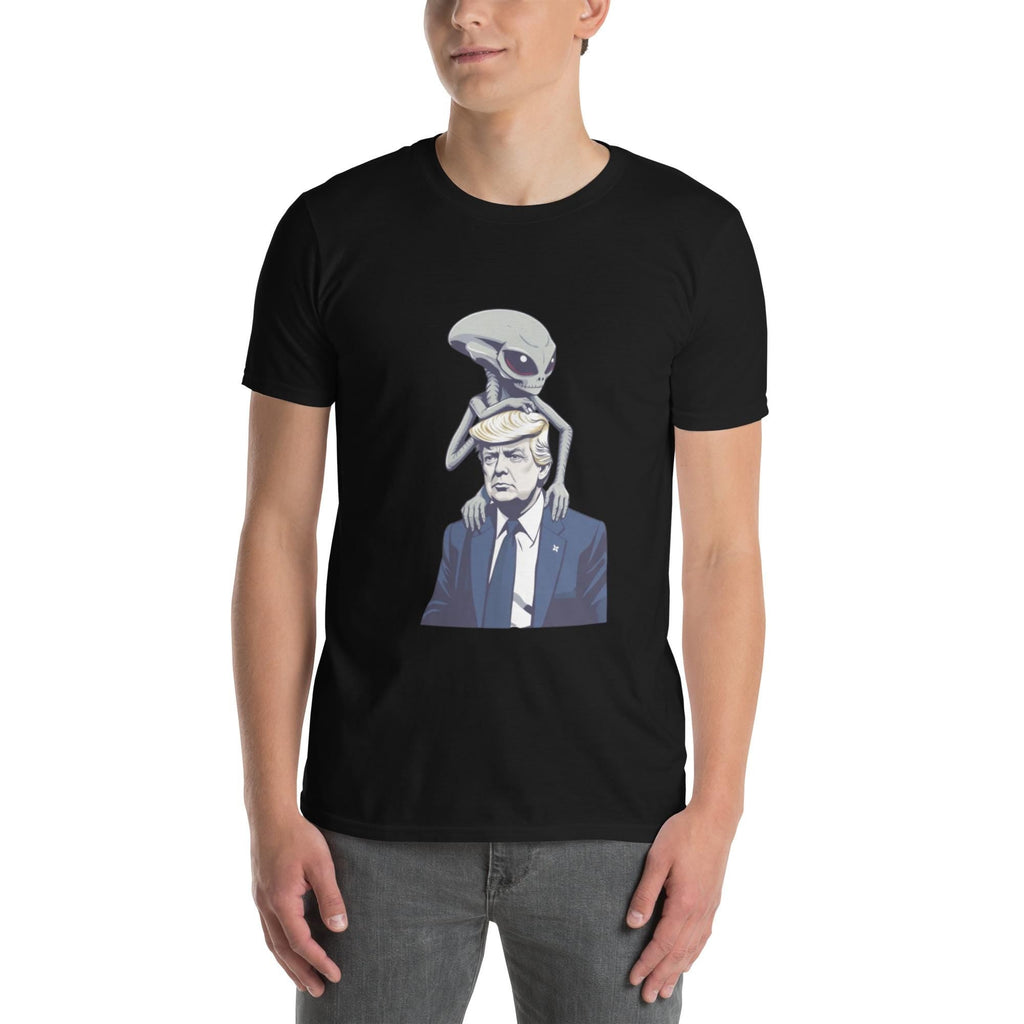Trump Alien UFO Soft Style T-Shirt, Funny Trump Shirt, Alien Graphic Tee, UFO Graphic Shirt, Political Humor Tee