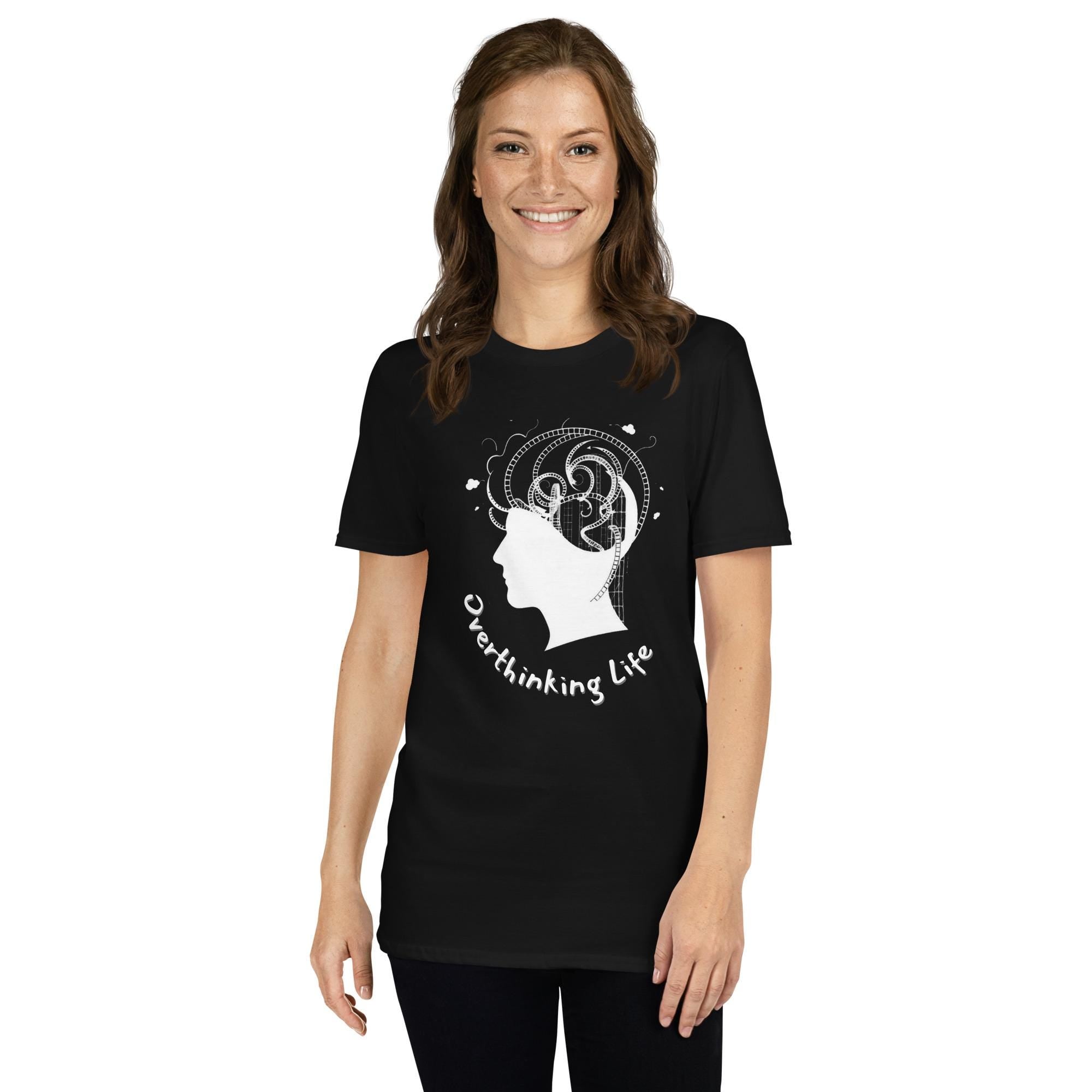 Overthinking Life Soft Style T-Shirt, Funny Overthinking Shirt, Life Struggles Tee, Humorous Graphic Tee, Stress Relief Shirt