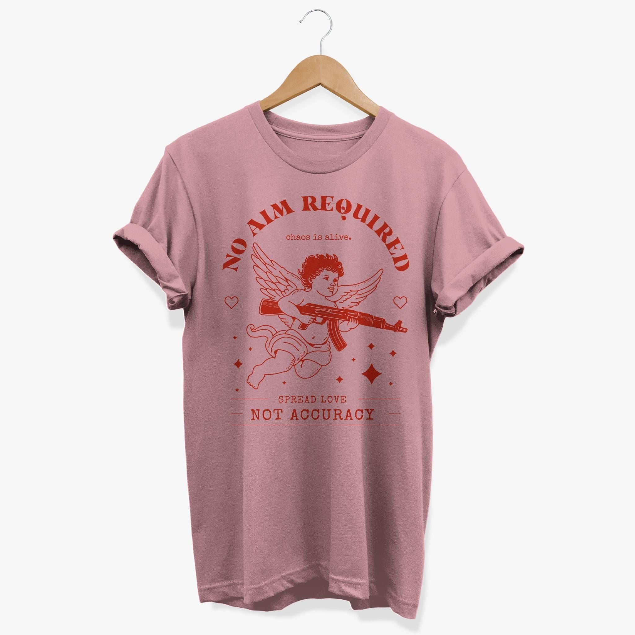 Spread Love Cupid Angel T-shirt | Quirky Valentine Angel Graphic Tee | St Valentine Day Inspirational Gift