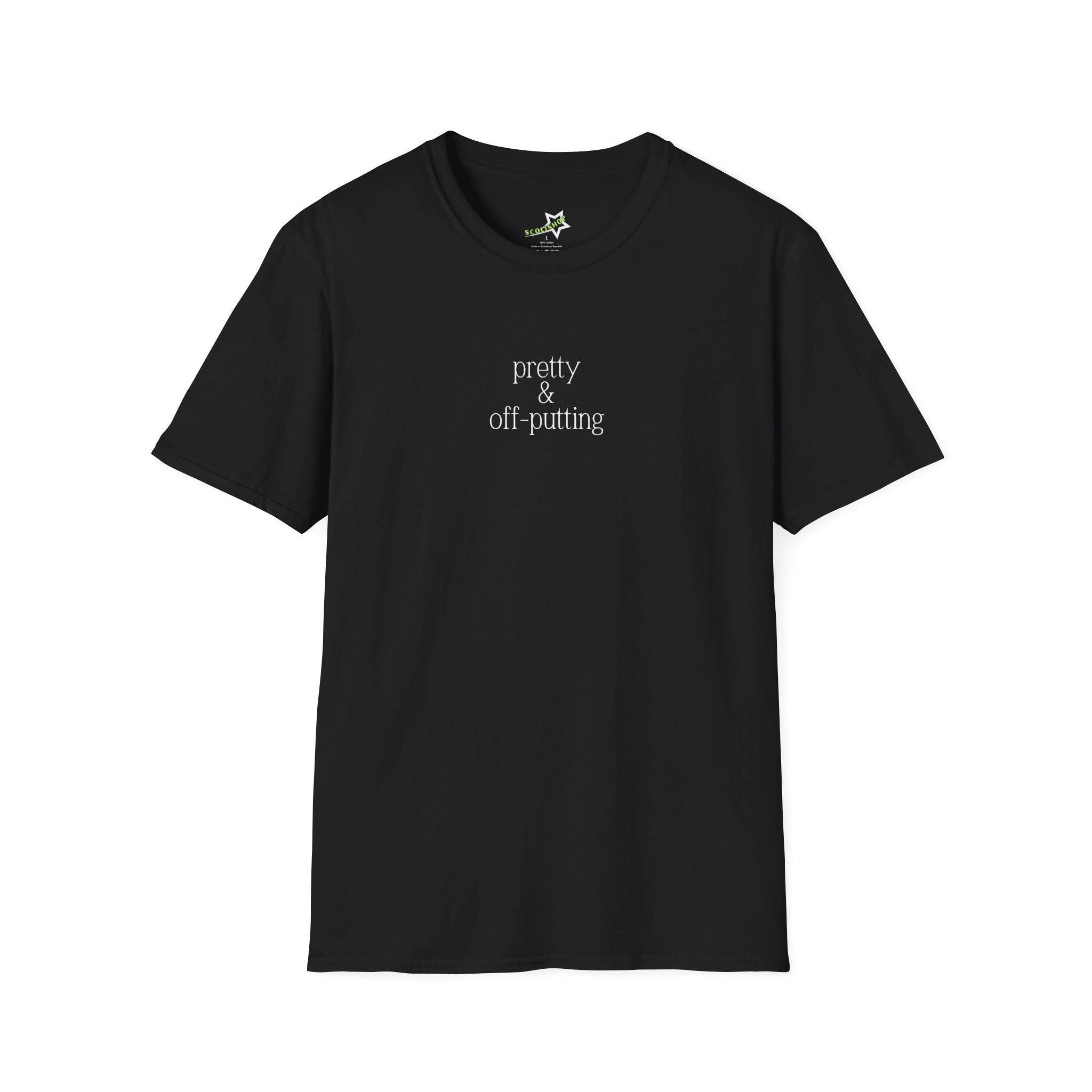 Pretty & Off-Putting C*nty Softstyle T-Shirt, Casual Wear, Gift for Friends, Funny Statement Tee, Everyday Humor Apparel, Quirky Style