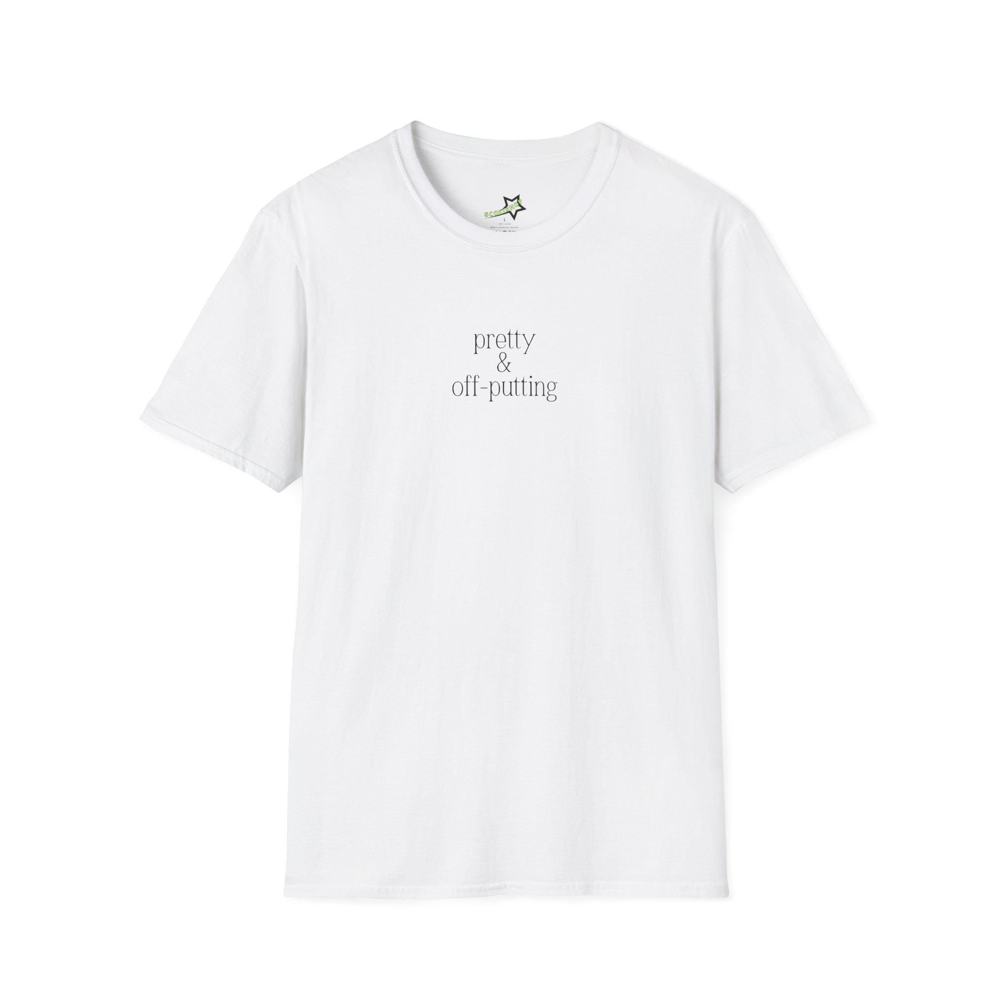 Pretty & Off-Putting C*nty Softstyle T-Shirt, Casual Wear, Gift for Friends, Funny Statement Tee, Everyday Humor Apparel, Quirky Style