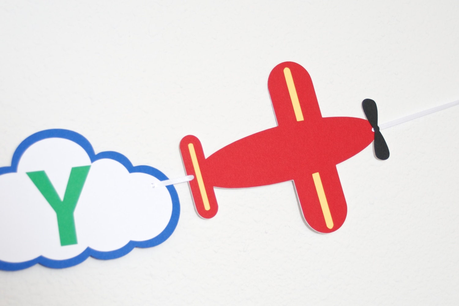 HAPPY BIRTHDAY  Transportation Birthday Party, Boy's Birthday Banner, Airplane Banner, Time Flies