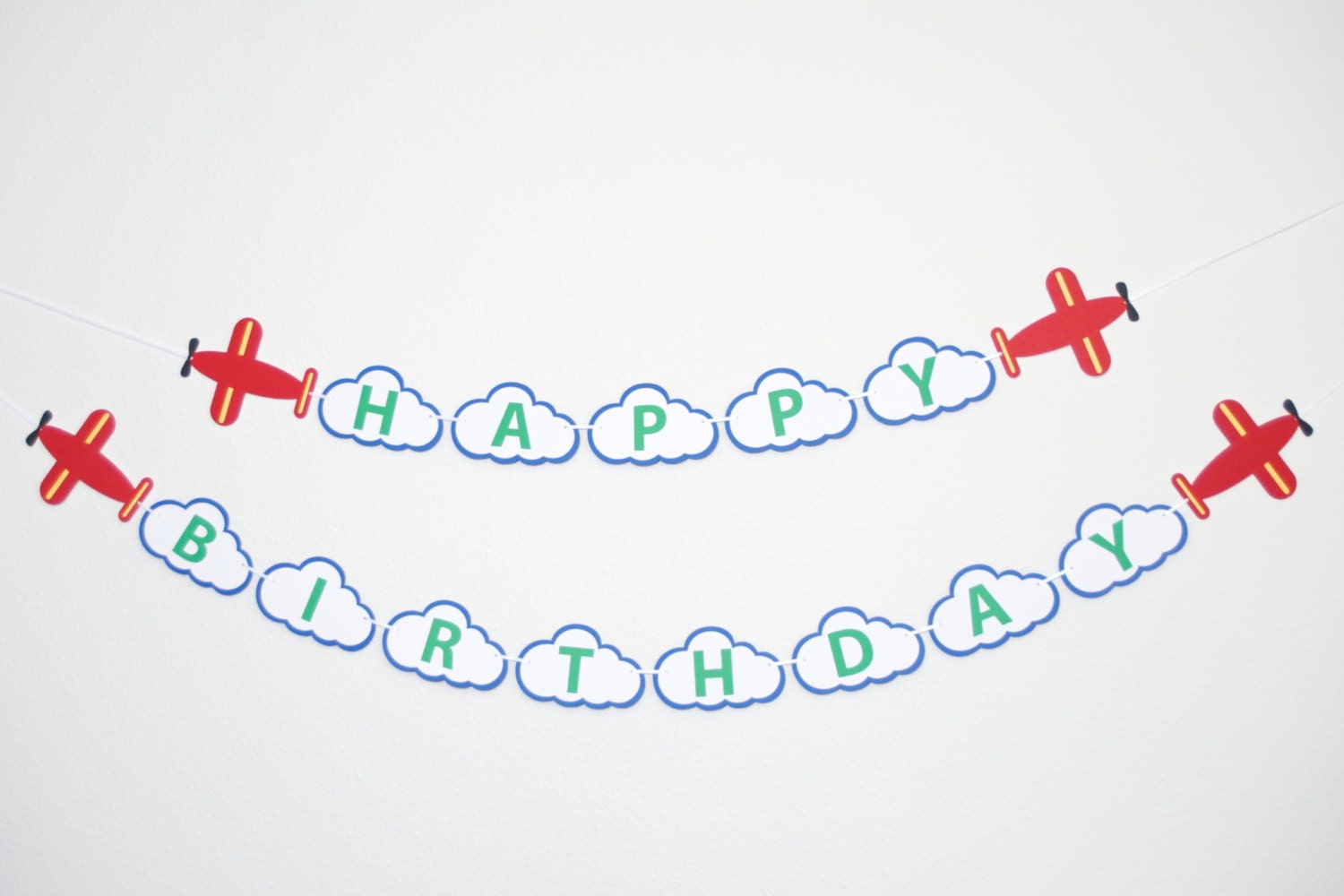 HAPPY BIRTHDAY  Transportation Birthday Party, Boy's Birthday Banner, Airplane Banner, Time Flies