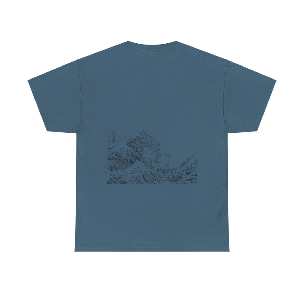 Timeless Elegance: The Great Wave off Kanagawa Tee â€“ Hokusai's Iconic Art in Minimalist Black-and-White for Everyday Style