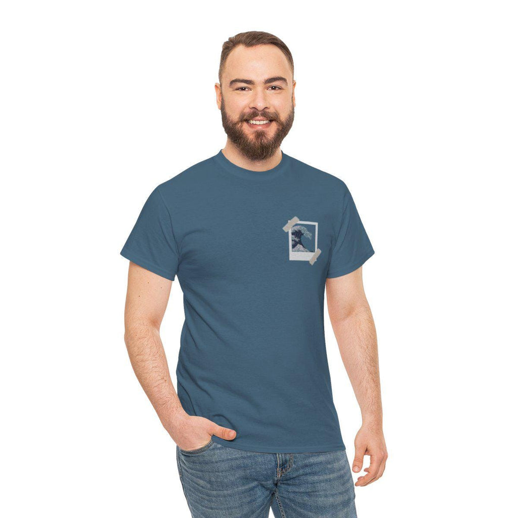 Timeless Elegance: The Great Wave off Kanagawa Tee â€“ Hokusai's Iconic Art in Minimalist Black-and-White for Everyday Style