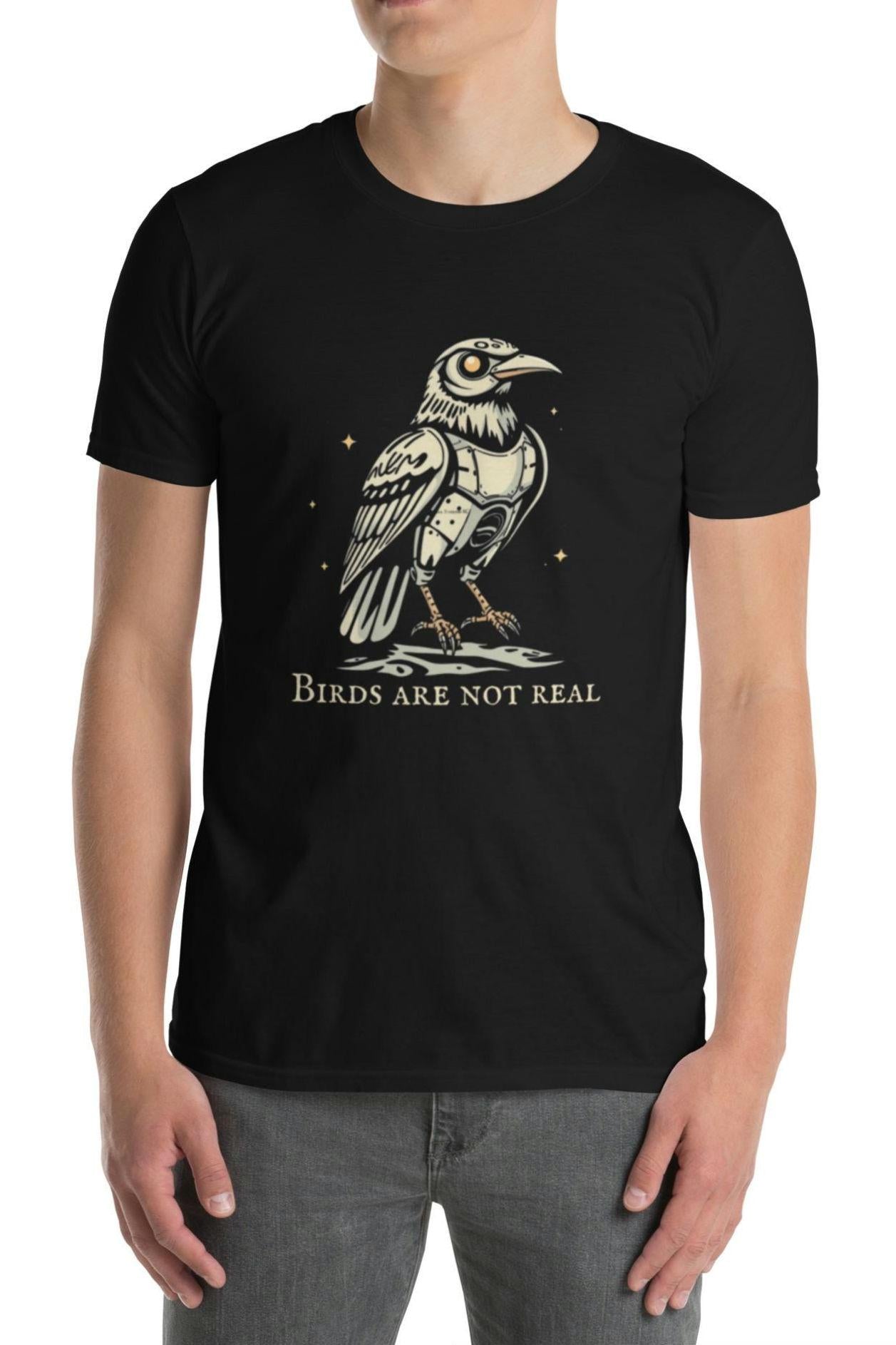 Birds Aren't Real Soft Style T-Shirt, Funny Birds Conspiracy Tee, Graphic Bird Shirt, Hilarious Birds Shirt, Birds Aren't Real Shirt