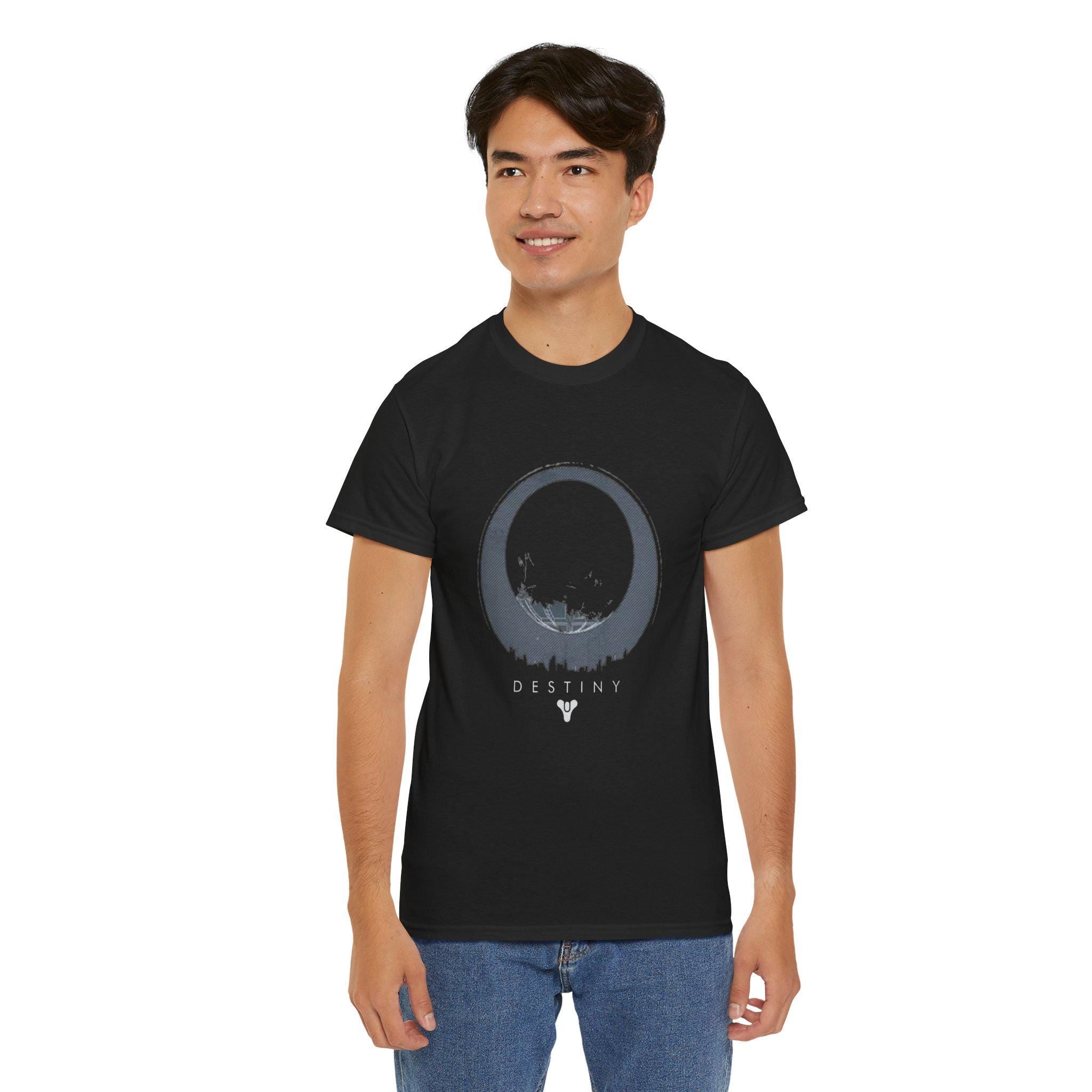 Rise as a Guardian with This Destiny-Inspired Tee â€“ Featuring The Traveler Design and Aetas Triumphi Crest, A Tribute to Triumphs!