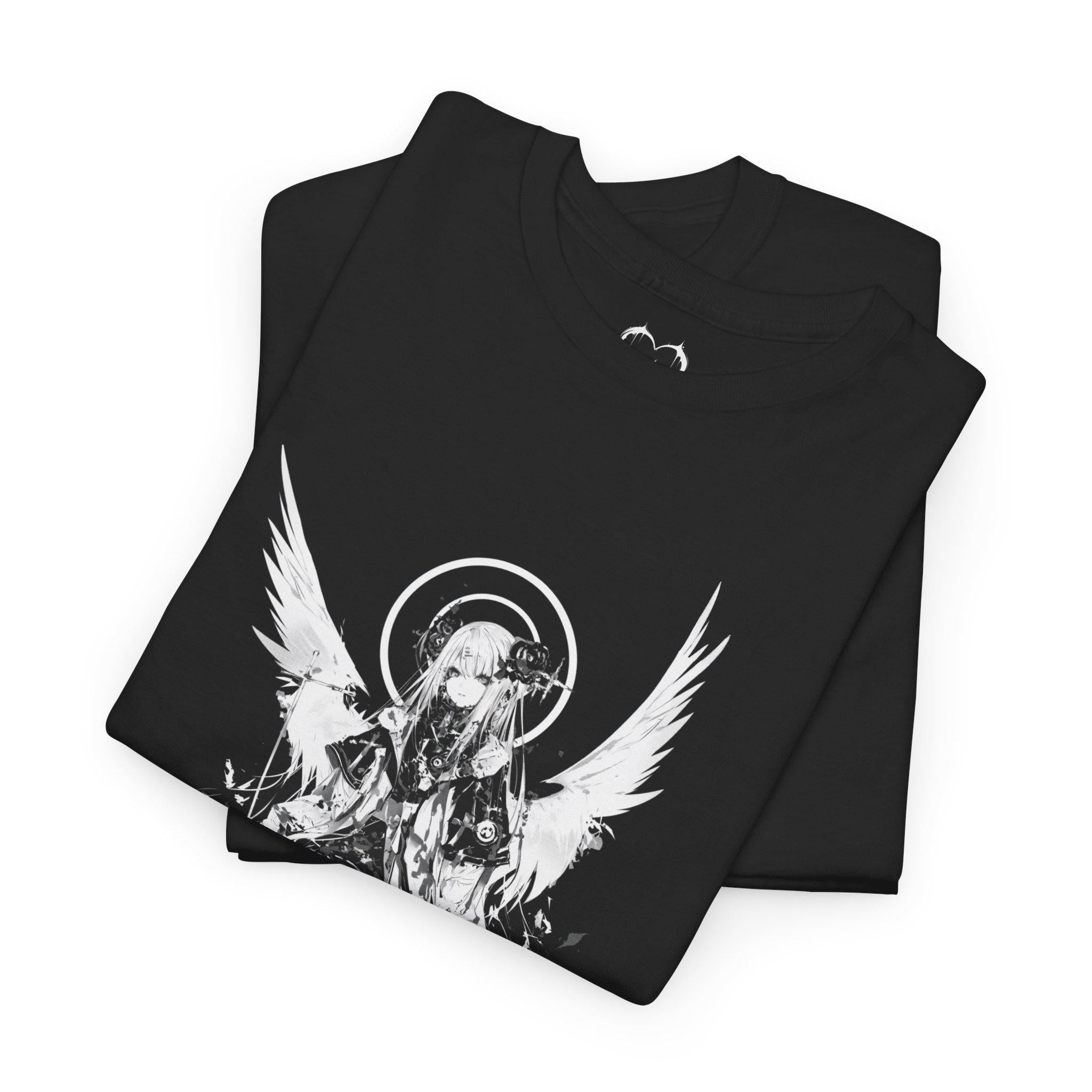 Chrome Angel Anime Shirt | Death Metal Tshirt | Unisex Tees | Streetwear Clothing | Graphic Tee | Black and White Tee | Anime | Japanese Art