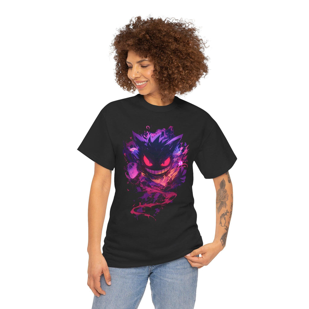 Spooky Gengar Shirt | Anime Graphic Tee | Unisex Tee | Streetwear Clothing | Japanese Art | Neon Graphic Art | Video Game Tees | Anime Shirt