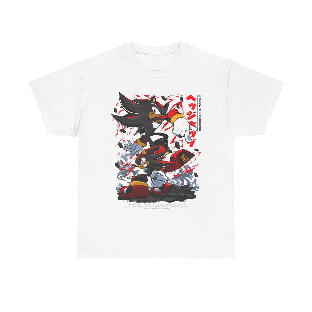 Hedgehog Shadow T-shirt Speedster Energy,Sonic, Japanese Anime Hero, Gaming Legend Apparel, Manga-Inspired Action Wear, Anime Manga Shirt