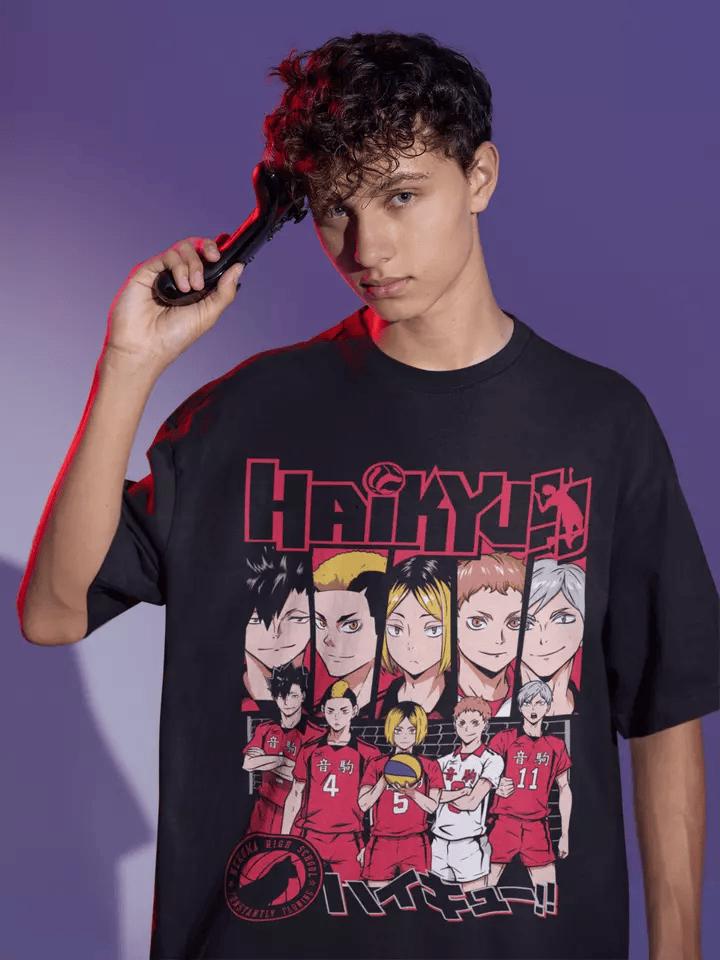 T-shirt, gift, gift her, gift men, gift boy gift, anime, anime shirts, anime gifts, , unisex, shoyo hinata, Haikyu!!, crow, tobio kageyama