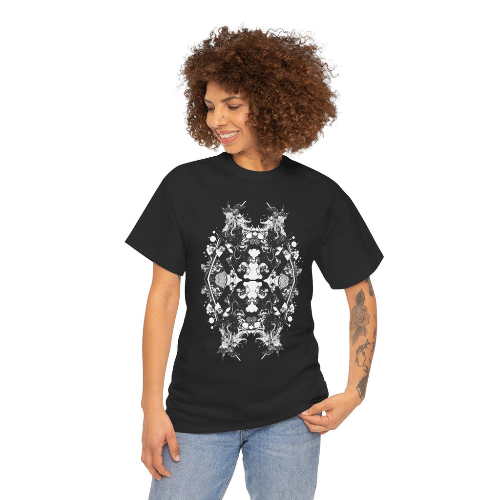 B&W Chrome Girl Kaleidoscope T | Graphic Tee | Streetwear | Graphic Tee | Casual Apparel | Streetwear Shirt | Trippy T Shirt | Unisex Tee