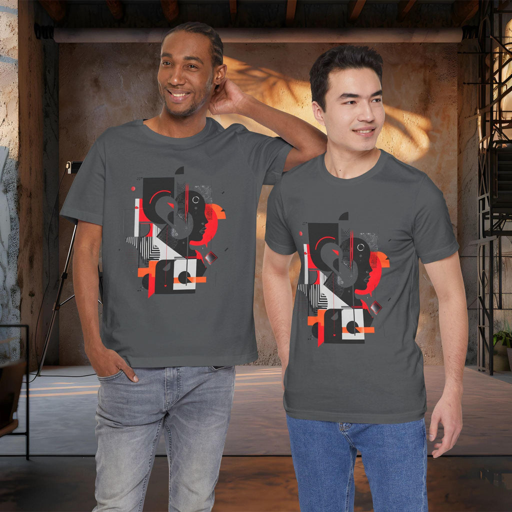 Artistic Unisex Jersey Tee, Modern Graphic Tee, Abstract Design Shirt, Casual Wear, Gift for Art Lovers