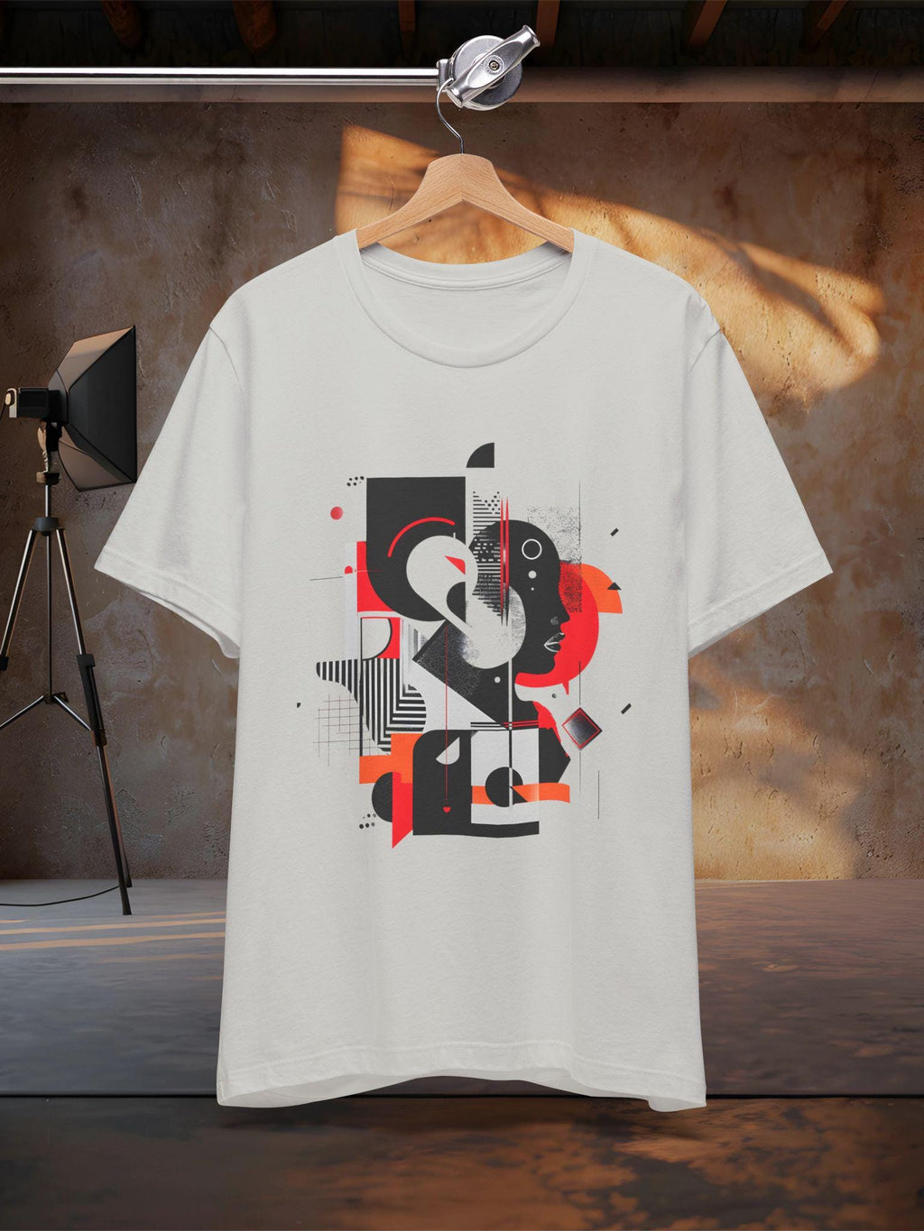 Artistic Unisex Jersey Tee, Modern Graphic Tee, Abstract Design Shirt, Casual Wear, Gift for Art Lovers