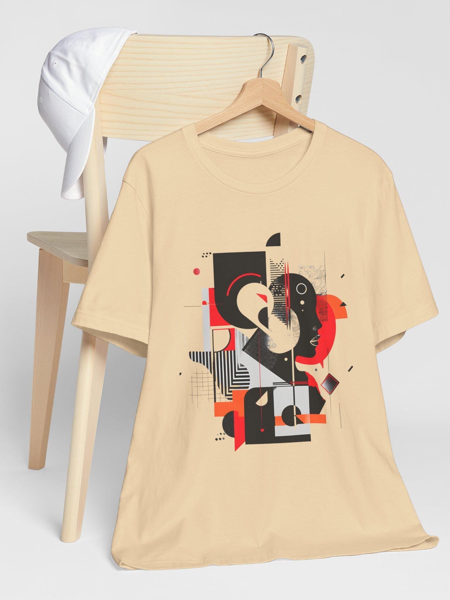 Artistic Unisex Jersey Tee, Modern Graphic Tee, Abstract Design Shirt, Casual Wear, Gift for Art Lovers