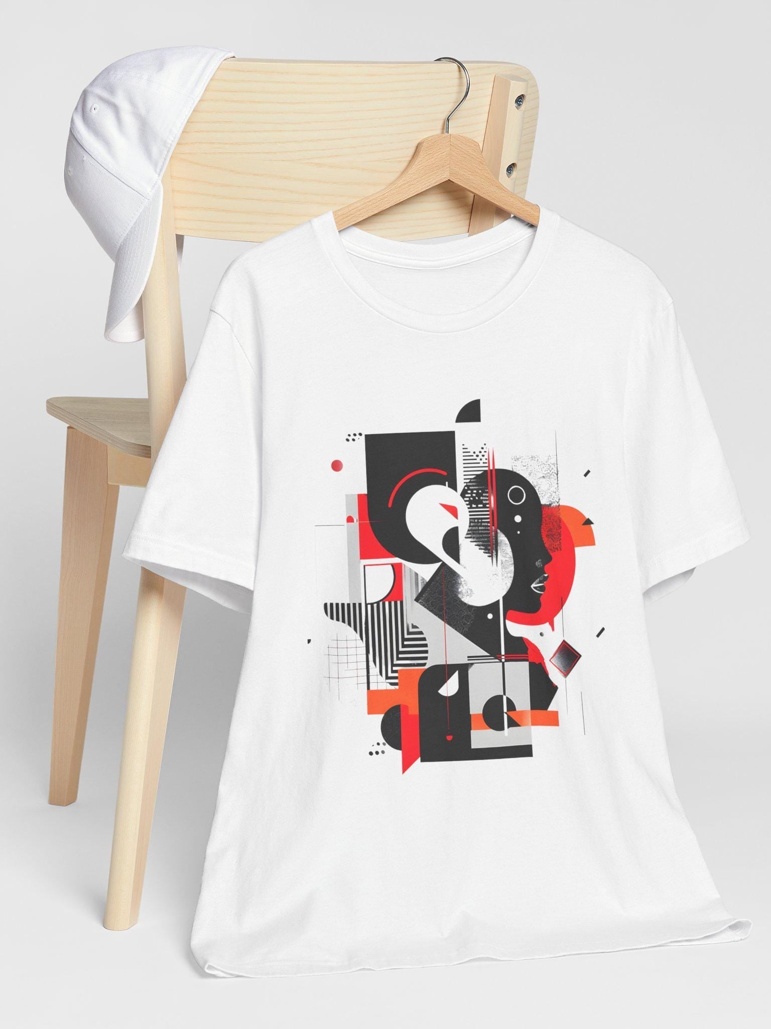 Artistic Unisex Jersey Tee, Modern Graphic Tee, Abstract Design Shirt, Casual Wear, Gift for Art Lovers