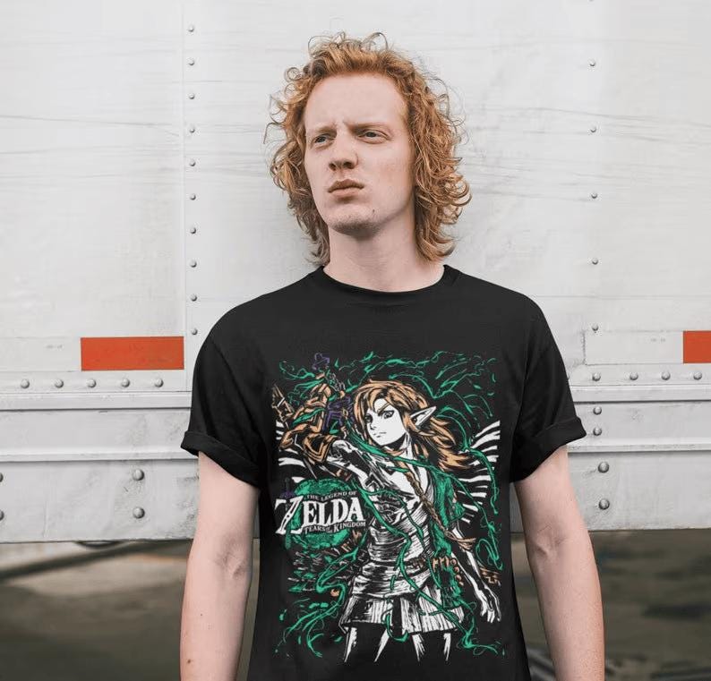 Unisex Graphic Tee - Video Games Shirt - Retro Gaming Tees for Gamers Vintage 90s T Shirt - Anime Manga Shirt