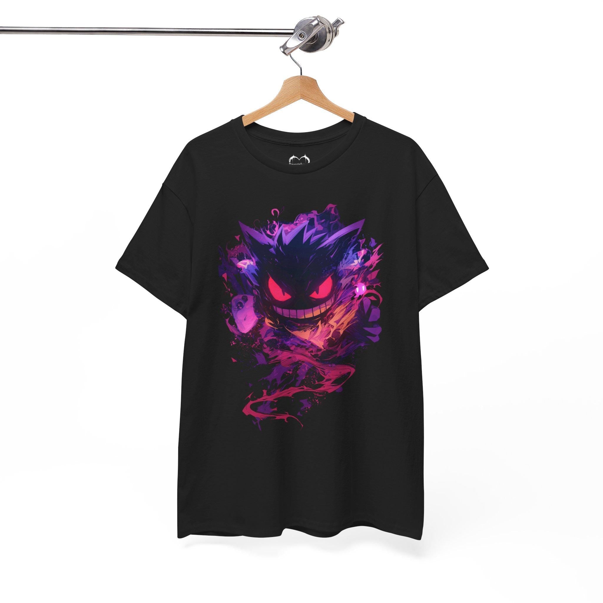 Spooky Gengar Shirt | Anime Graphic Tee | Unisex Tee | Streetwear Clothing | Japanese Art | Neon Graphic Art | Video Game Tees | Anime Shirt