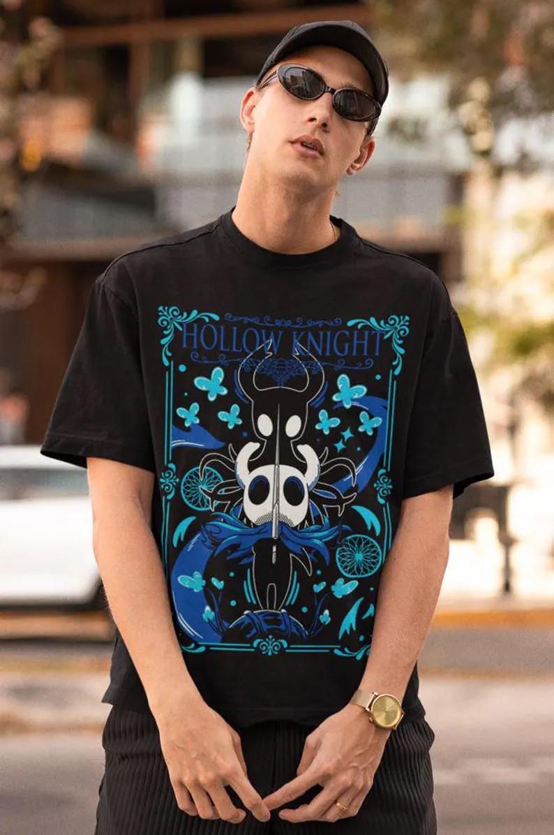 Unisex Hollow Knight Gaming T-Shirt, Indie Shirt, Graphic Anime Tee,Japanese Art Style Fanart Shirt,Illustration shirt,hollowknight