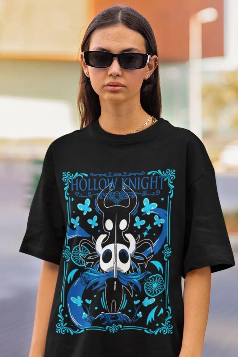 Unisex Hollow Knight Gaming T-Shirt, Indie Shirt, Graphic Anime Tee,Japanese Art Style Fanart Shirt,Illustration shirt,hollowknight