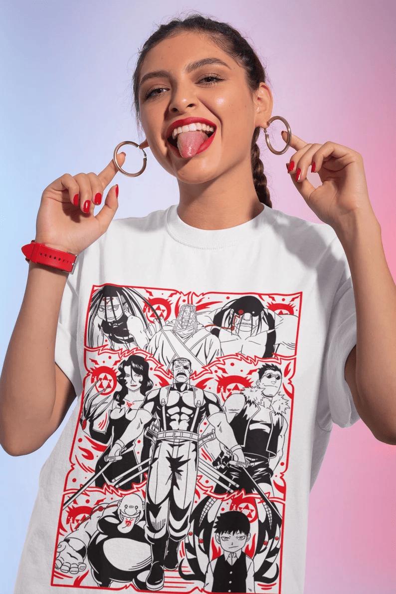 Anime lover shirt , Anime Gift, homunculos shirt,anime fans tee,Girlfriend Shirt, vintage anime clothes, Anime lover gift Shirt Size